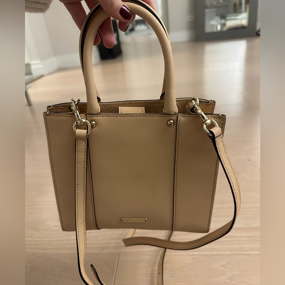 Rebecca Minkoff Leather Top Handle Bag Tan - Picture 2 of 4